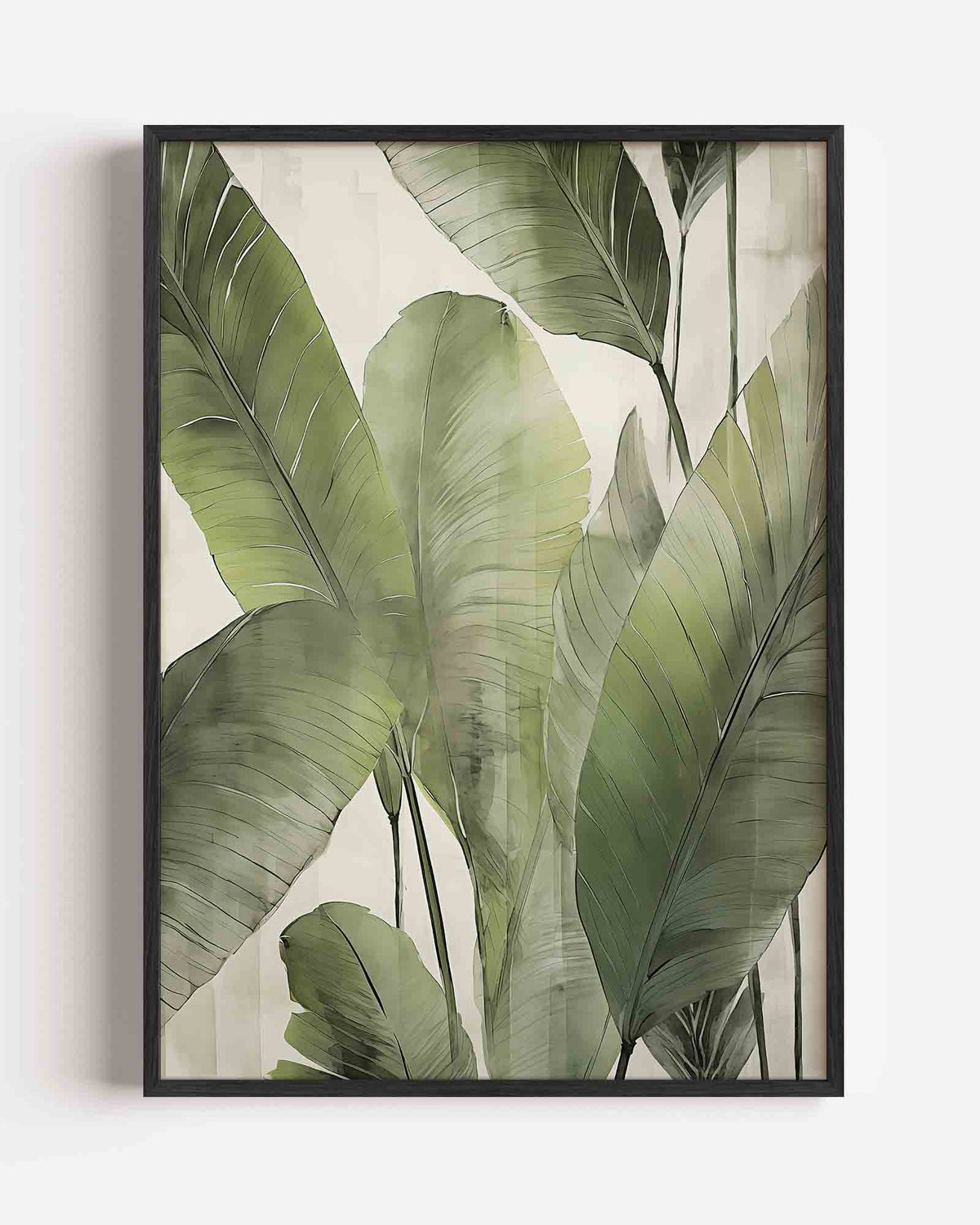Grote groene bladeren – jungle portret poster als wanddecoratie