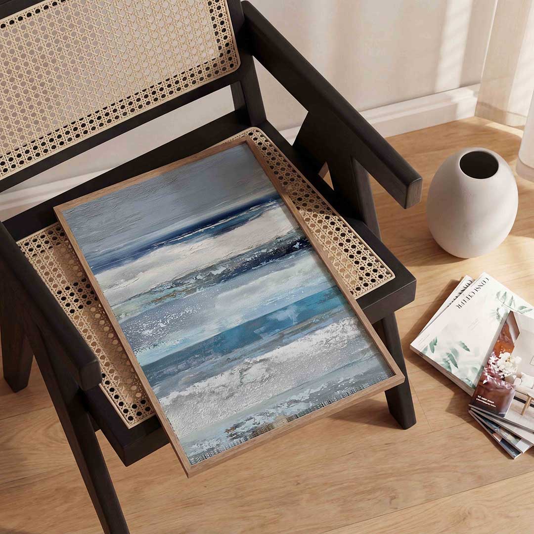 Horizontale lagen – abstracte wandkunst als portret poster