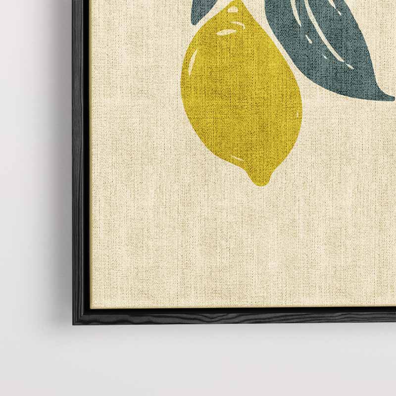 Citroenboom Sierlijke Wanddecoratie – canvas wanddecoratie in portret formaat