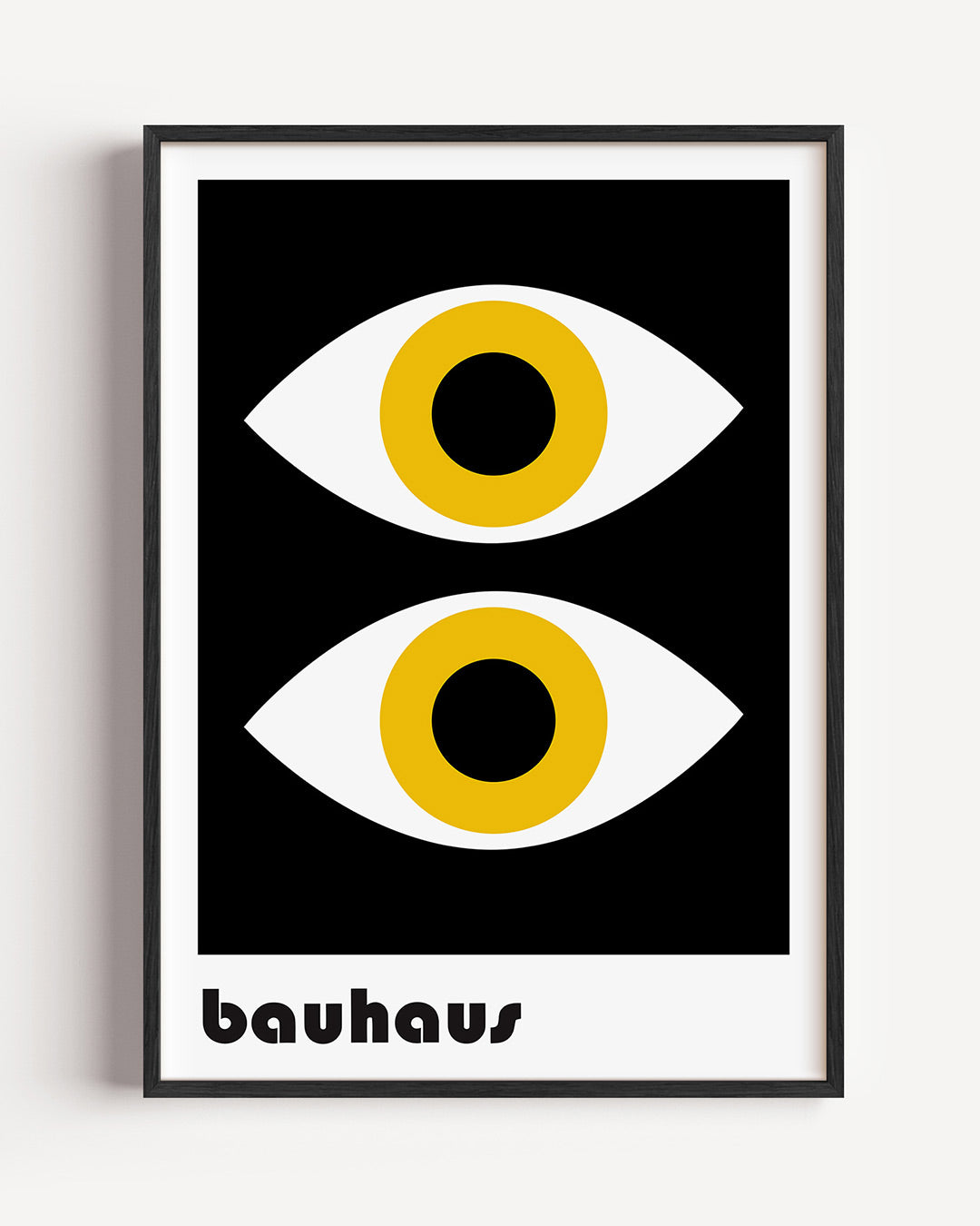 Oogvormen en kleur – staande Bauhaus poster als wanddecoratie