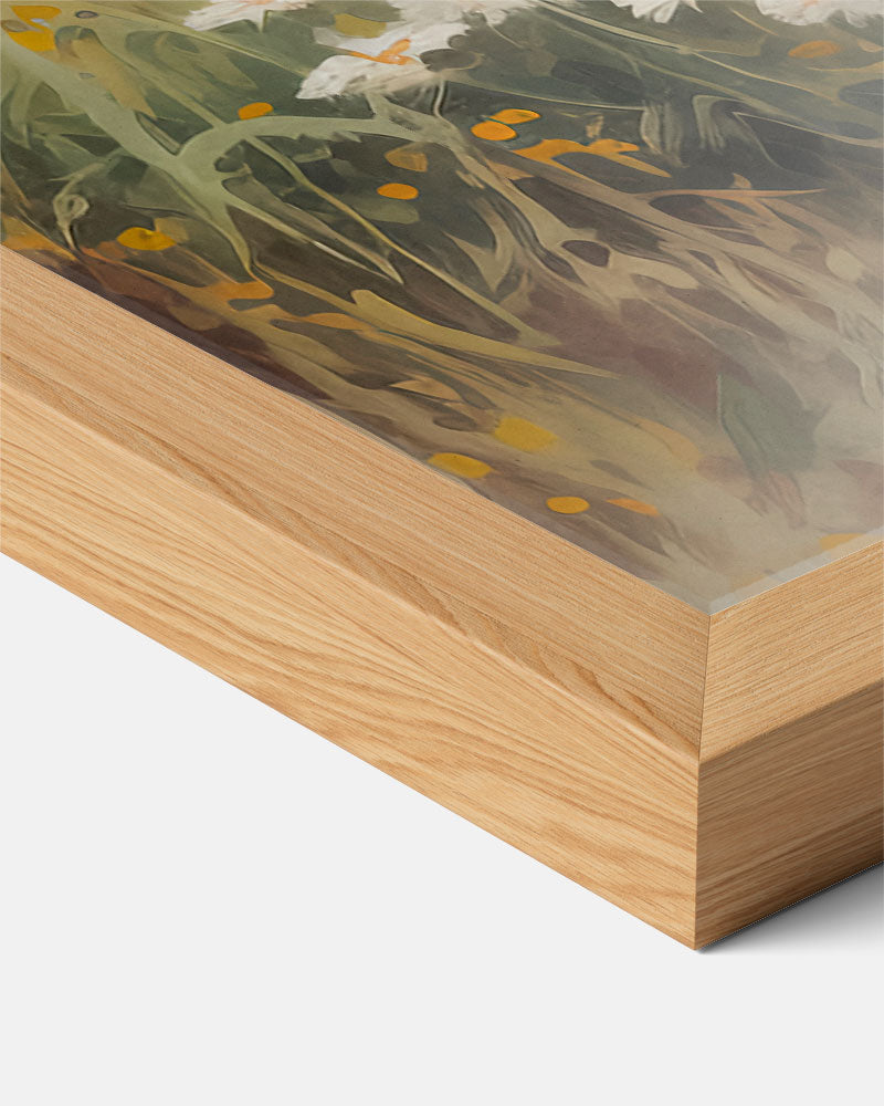 Wilde Bloemen Weide – staande vintage wanddecoratie van WallArtistic