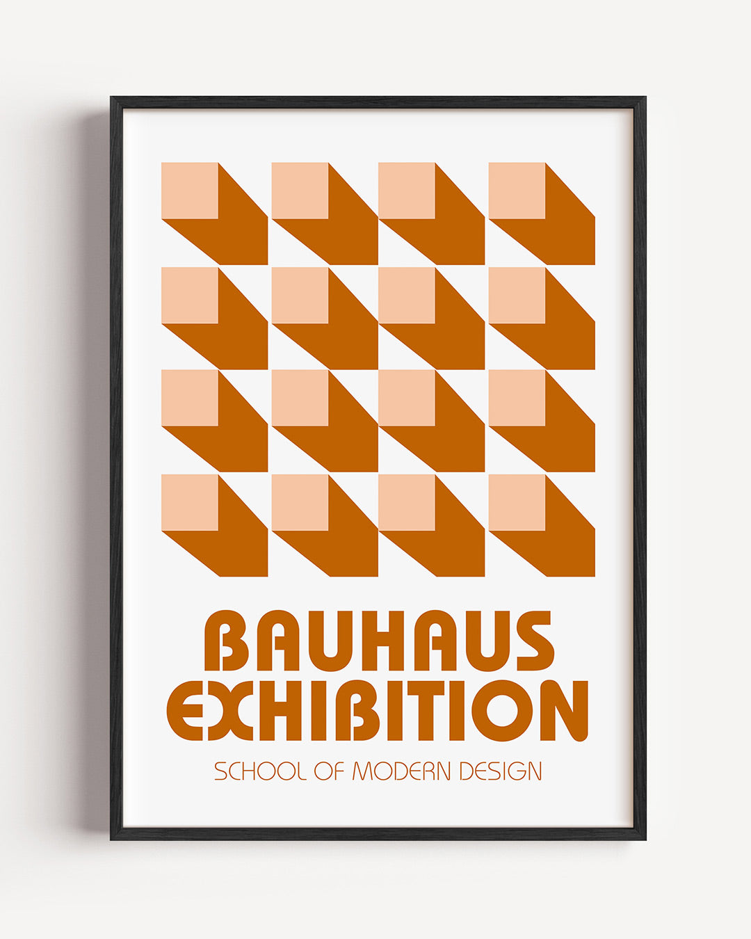 Vorm en schaduw – staande Bauhaus poster als wanddecoratie