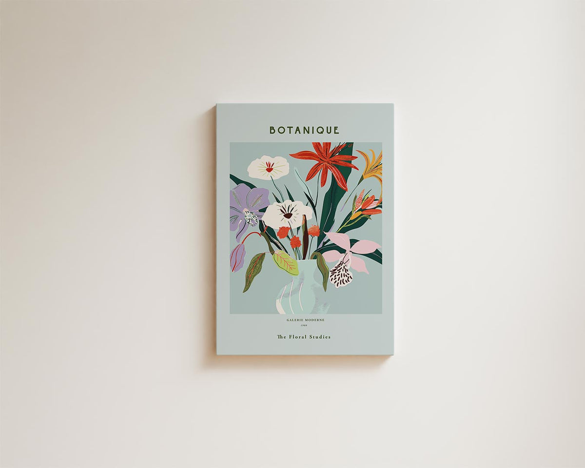 Botanic Bliss Bloemenkunst – modern portret kunstwerk van WallArtistic