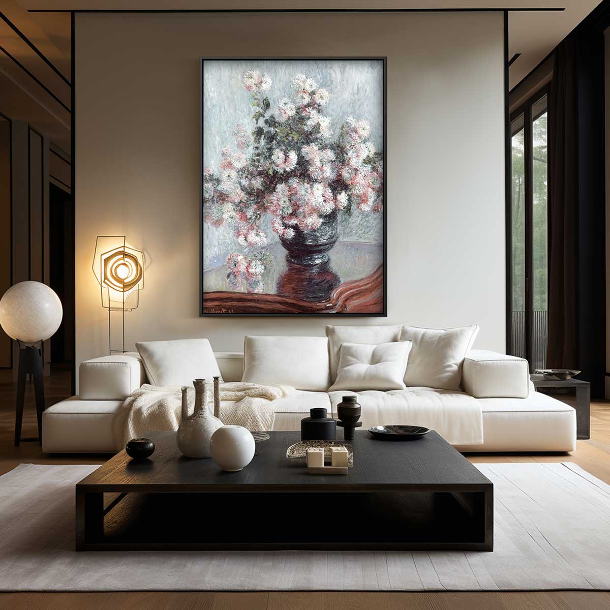 Bloemen in een Vaas – staand kunstwerk voor modern interieur