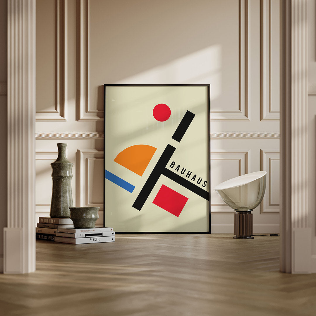 Vormen en vlakkenspel – moderne Bauhaus wandkunst als poster