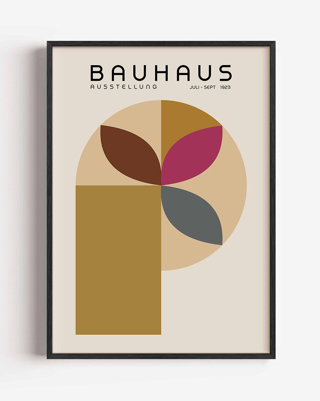 Vorm en balans – staande Bauhaus poster als wanddecoratie