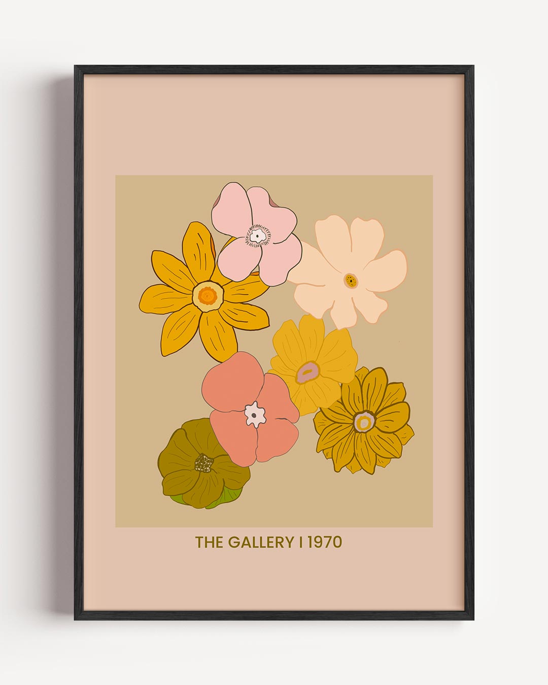 Retro Bloemenpracht – bloemen portret poster als wanddecoratie