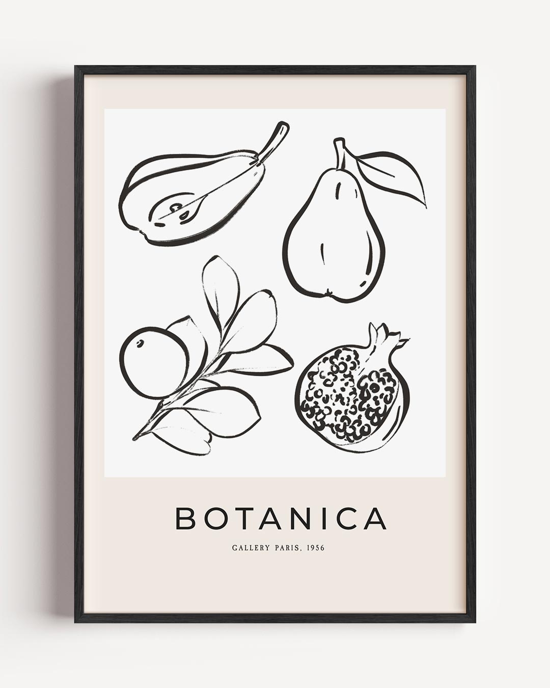 Botanica Vintage Fruit Illustratie – keuken portret poster als wanddecoratie