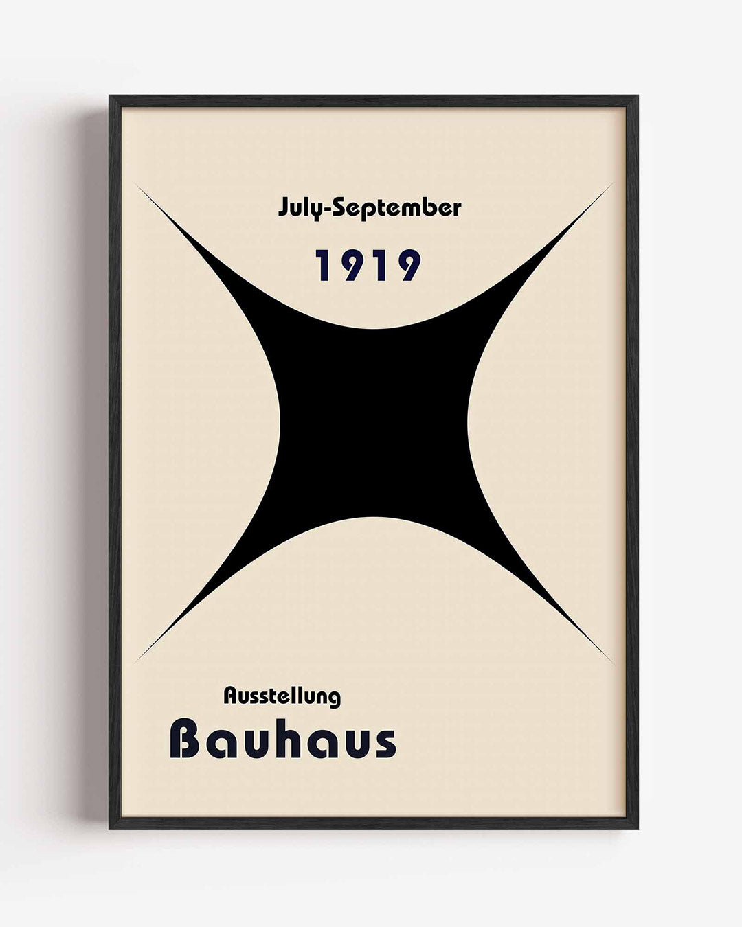 Vorm en balans – staande Bauhaus poster als wanddecoratie