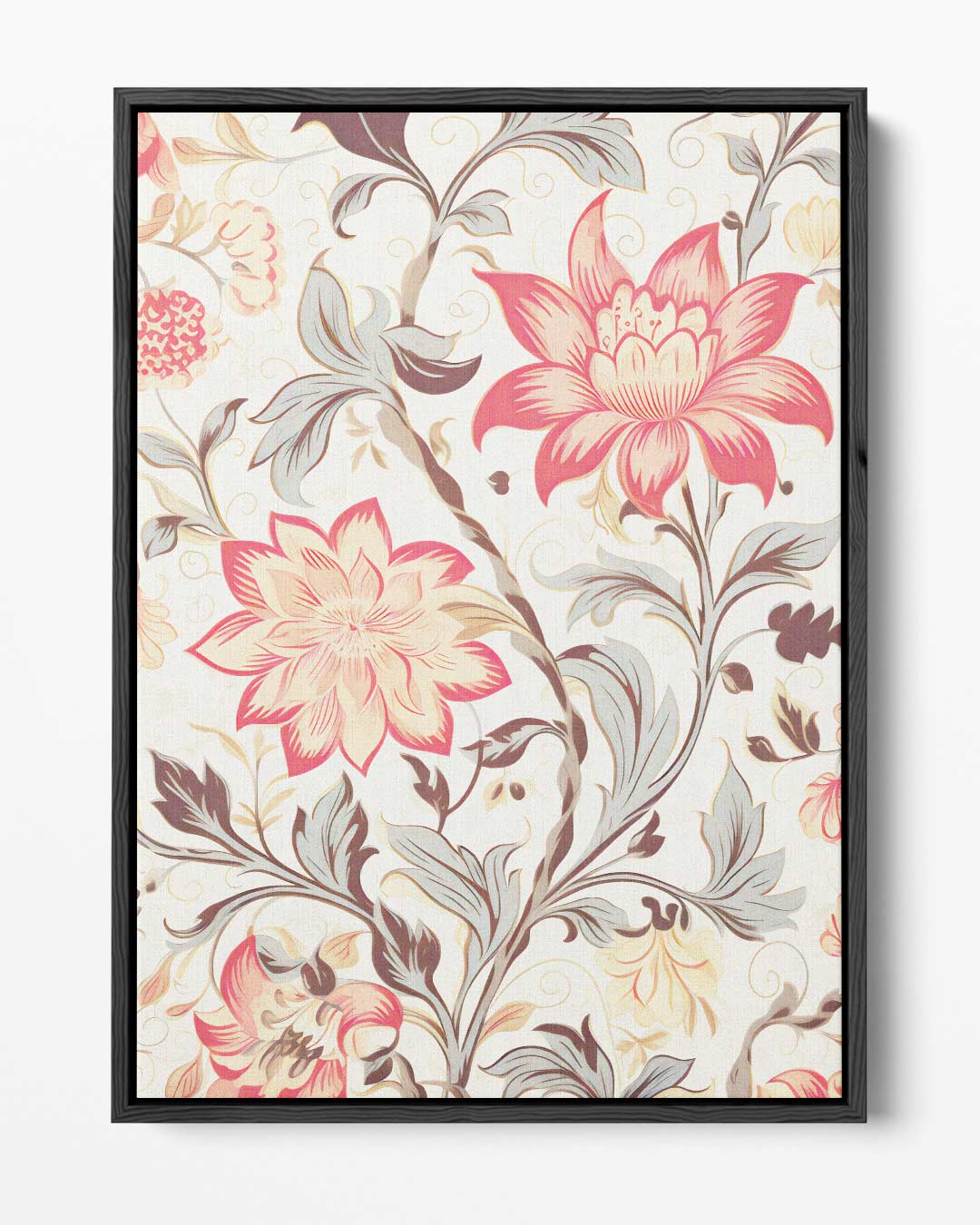 Vrolijk Bloemenpatroon – portret kunstwerk als wanddecoratie