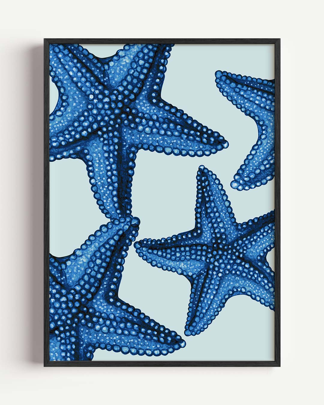 Blauwe Zeesterren – dieren portret poster als wanddecoratie
