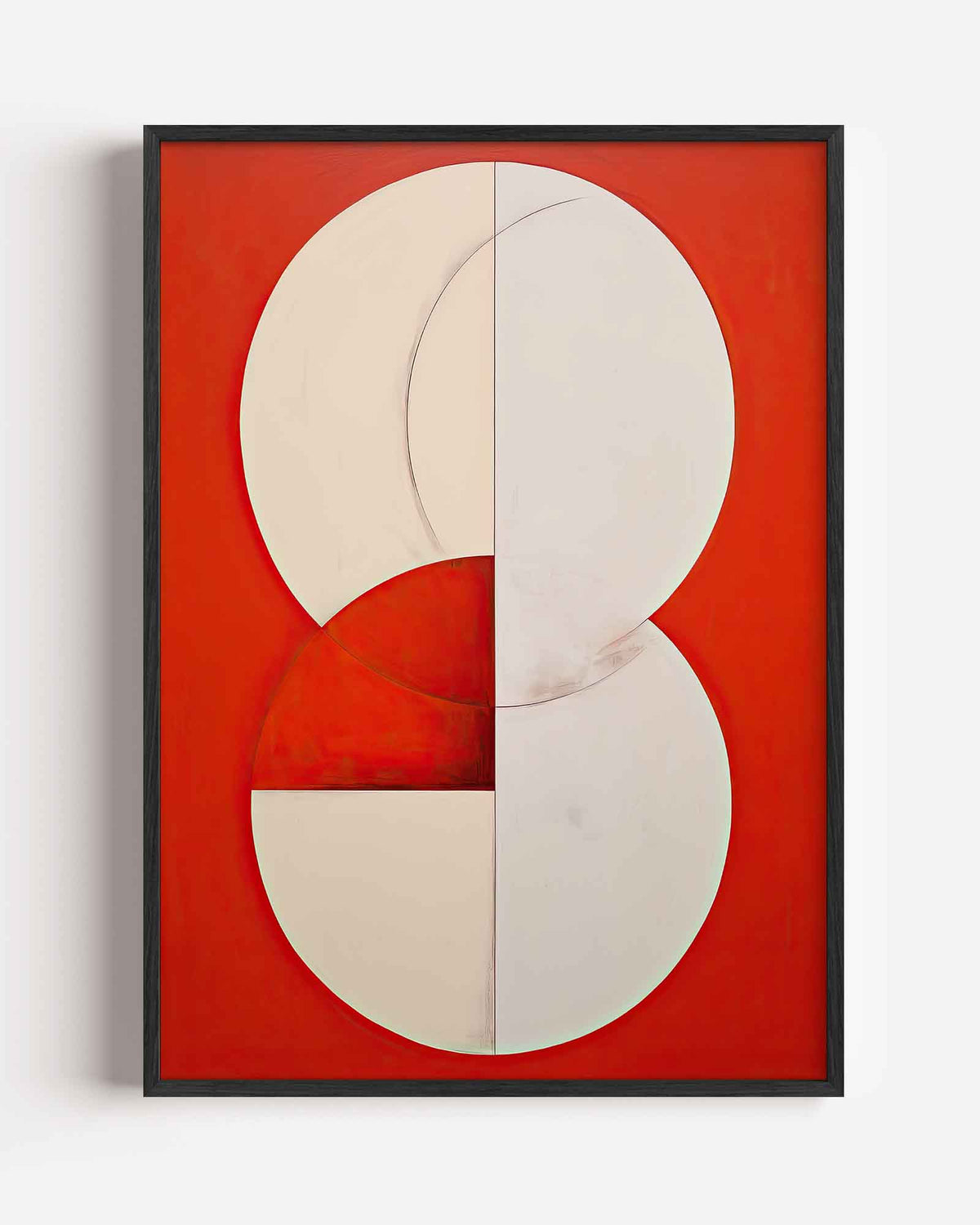 Abstracte cirkels – Aziatische portret poster als wanddecoratie