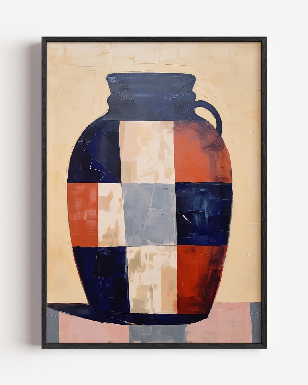 Kleurrijke Abstracte Vaas – abstracte portret poster als wanddecoratie