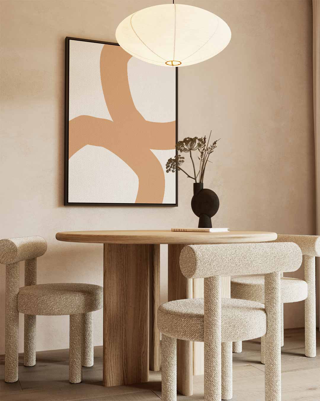Elegante Abstracte Compositie – kunstwerk met zwarte baklijst