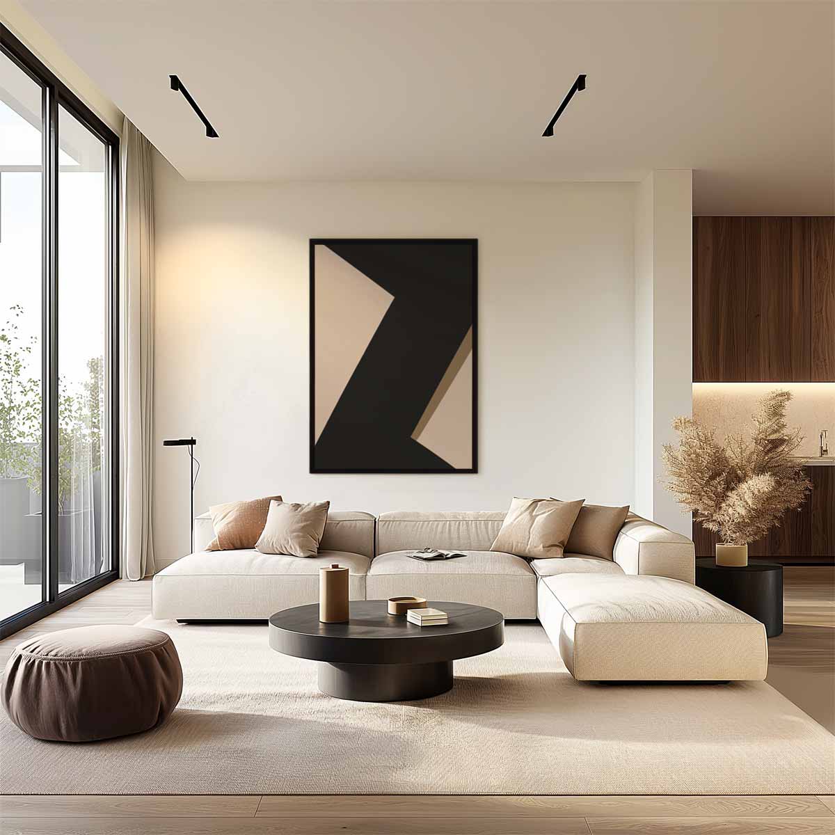 Abstract Elegantie – plexiglas wanddecoratie in portret formaat