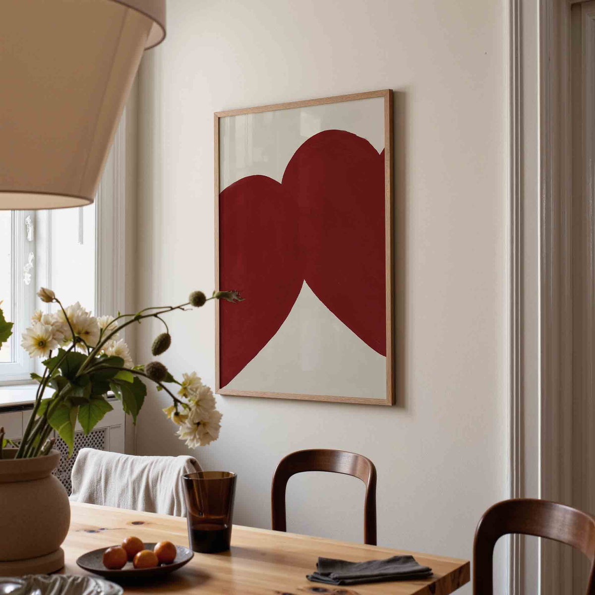 Rode harten – kunst en design poster in portret formaat