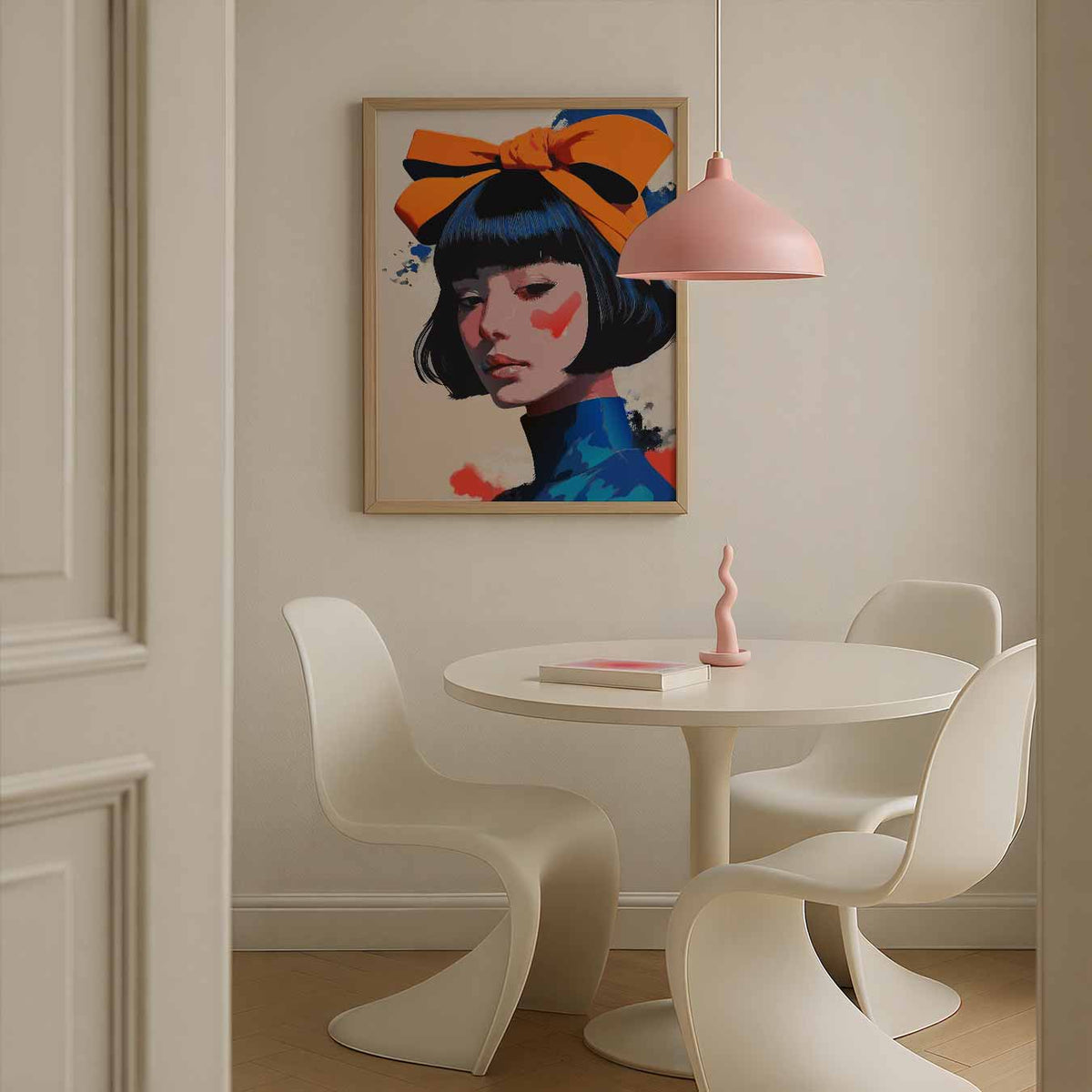 Stijlvolle Retro Portretposter – zomerse poster in staand formaat