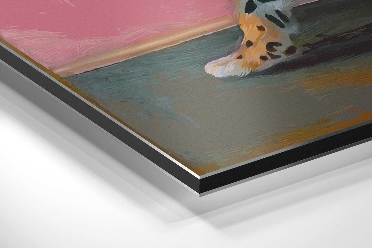 Wandeling van een Luipaard – canvas kunstwerk als wanddecoratie