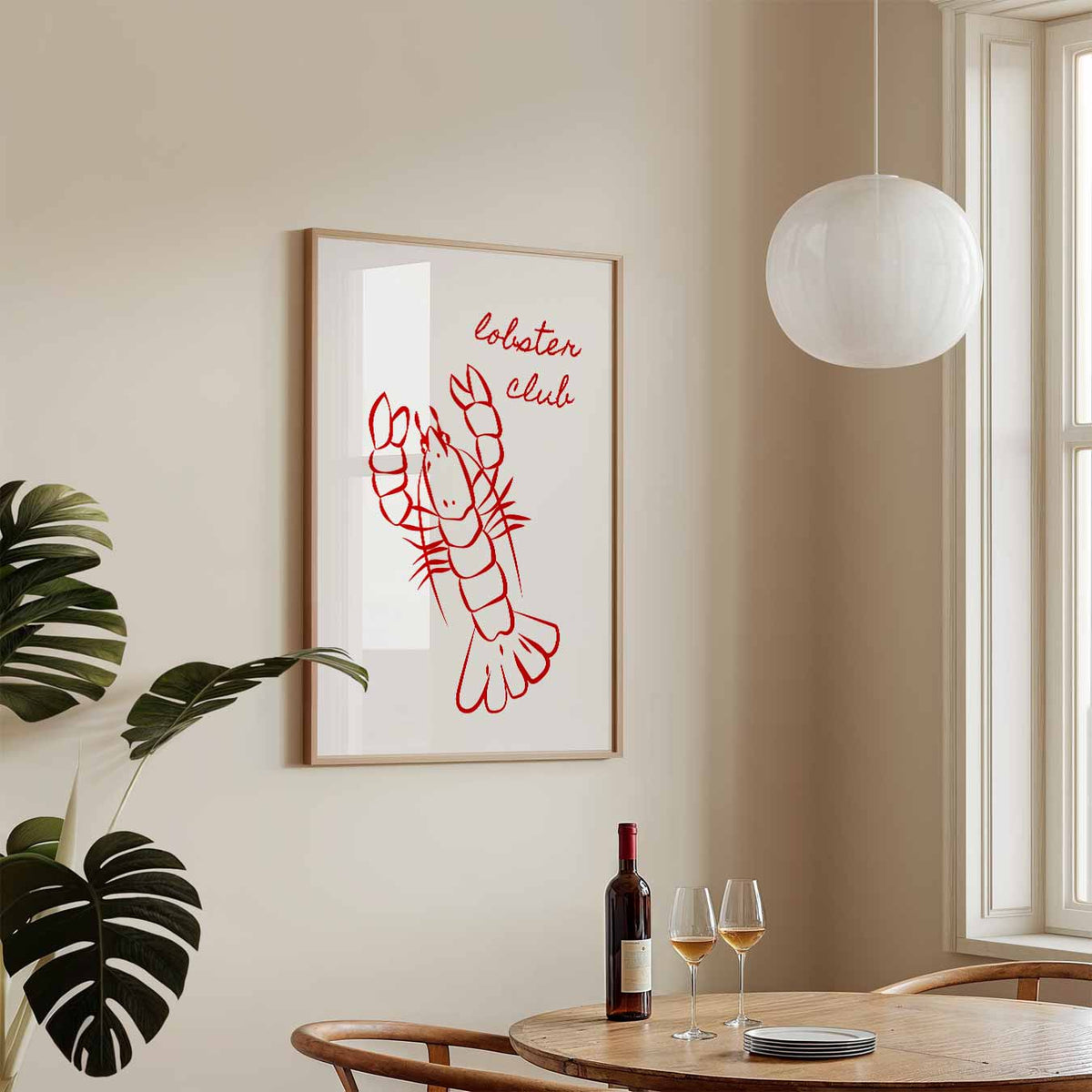 Lobster Club – staande keuken wanddecoratie van WallArtistic
