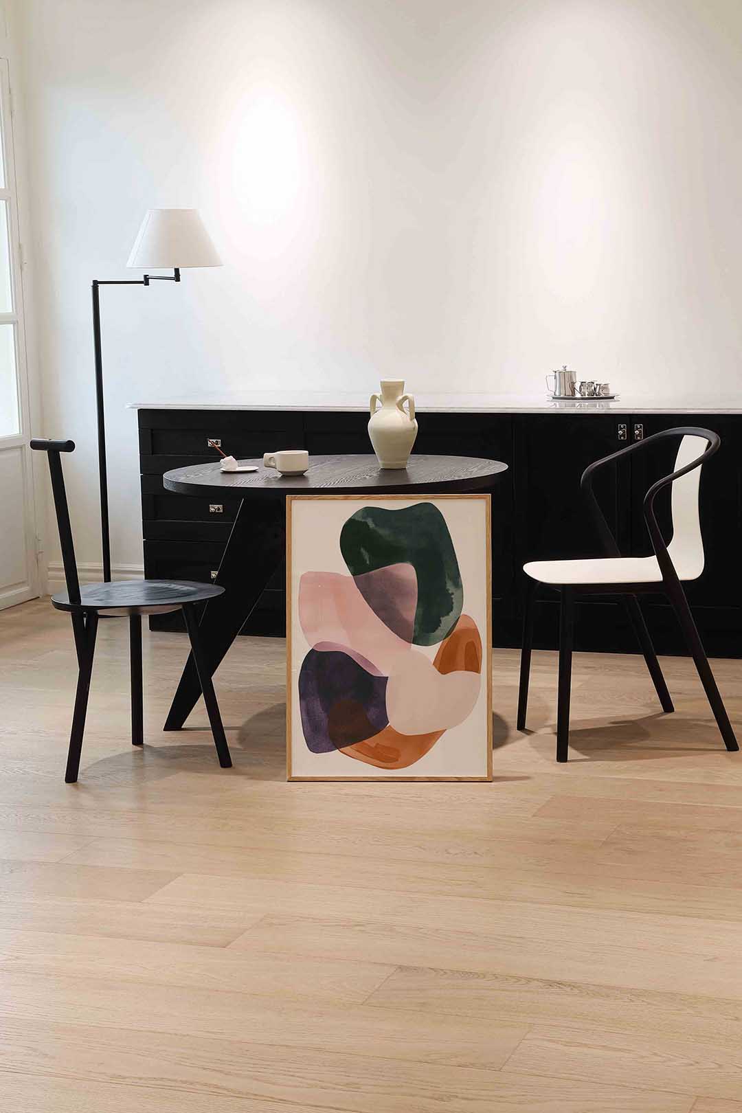 Abstracte vormen – moderne wandkunst als portret poster