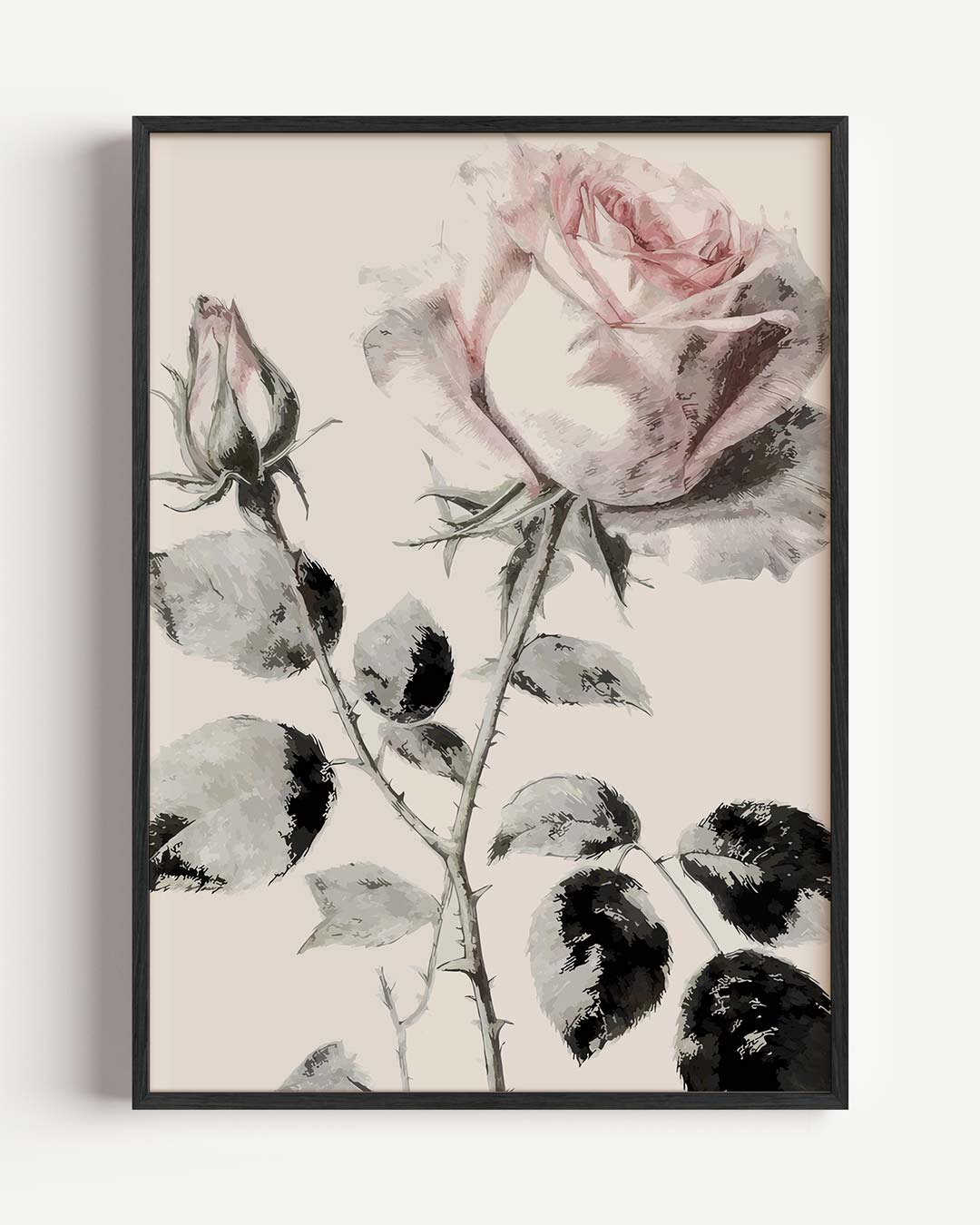 Romantische Rozen – paas portret poster als wanddecoratie