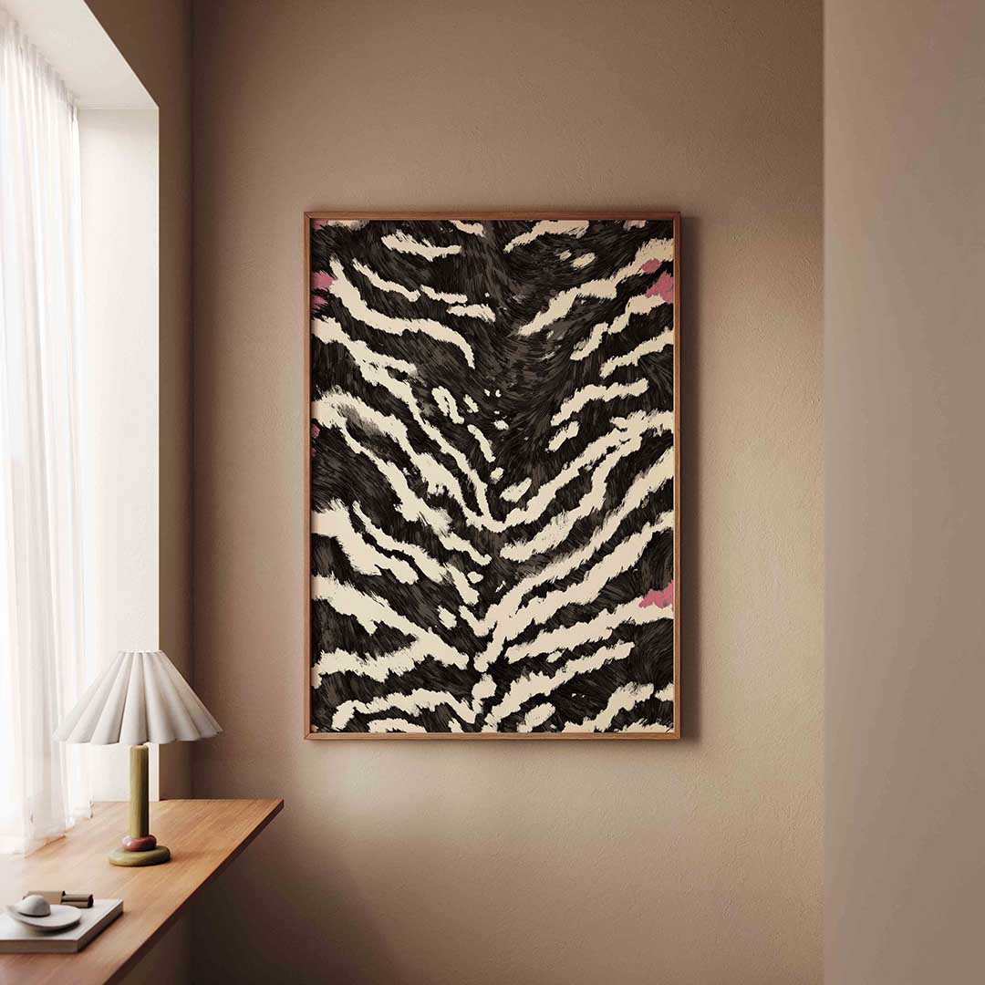 Gestreepte patroon – staande safari wanddecoratie van WallArtistic