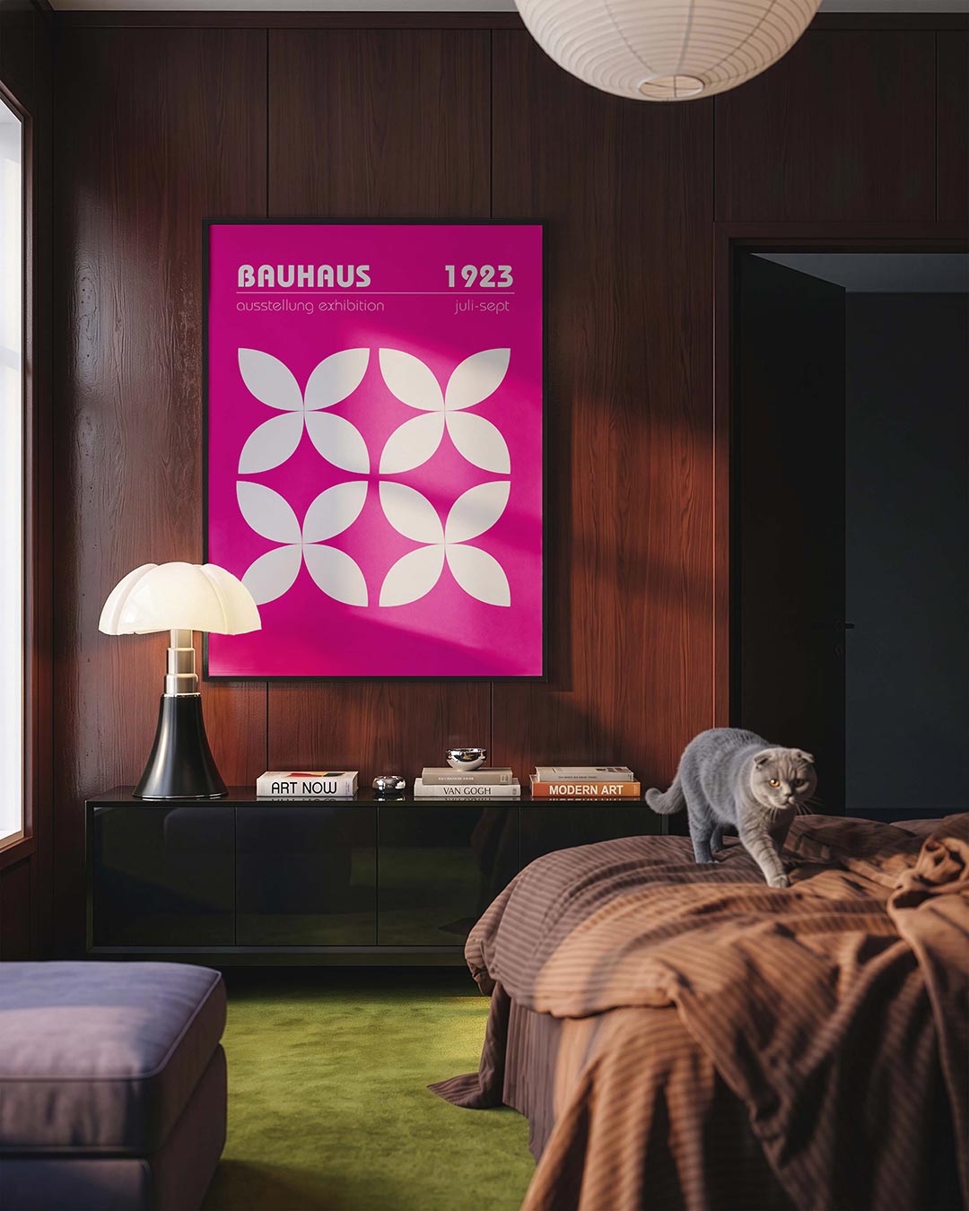 – geometrische Bauhaus poster in staand formaat