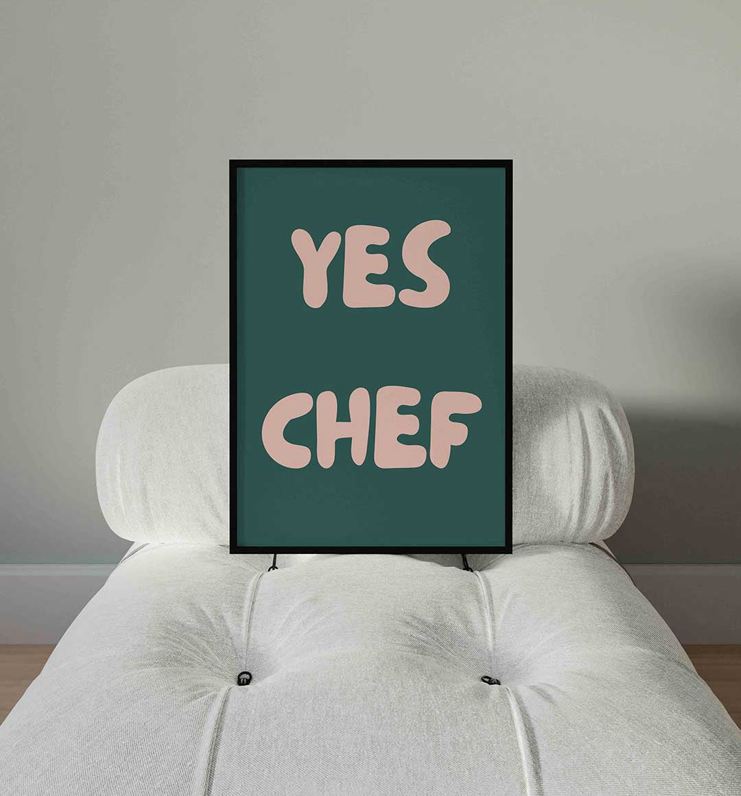 Yes chef – staande Pop Art wanddecoratie van WallArtistic