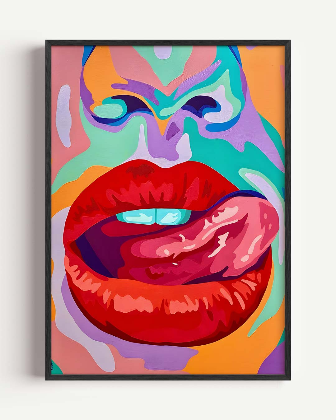 Mondkunst Pop Art – Popart en Streetart portret poster als wanddecoratie