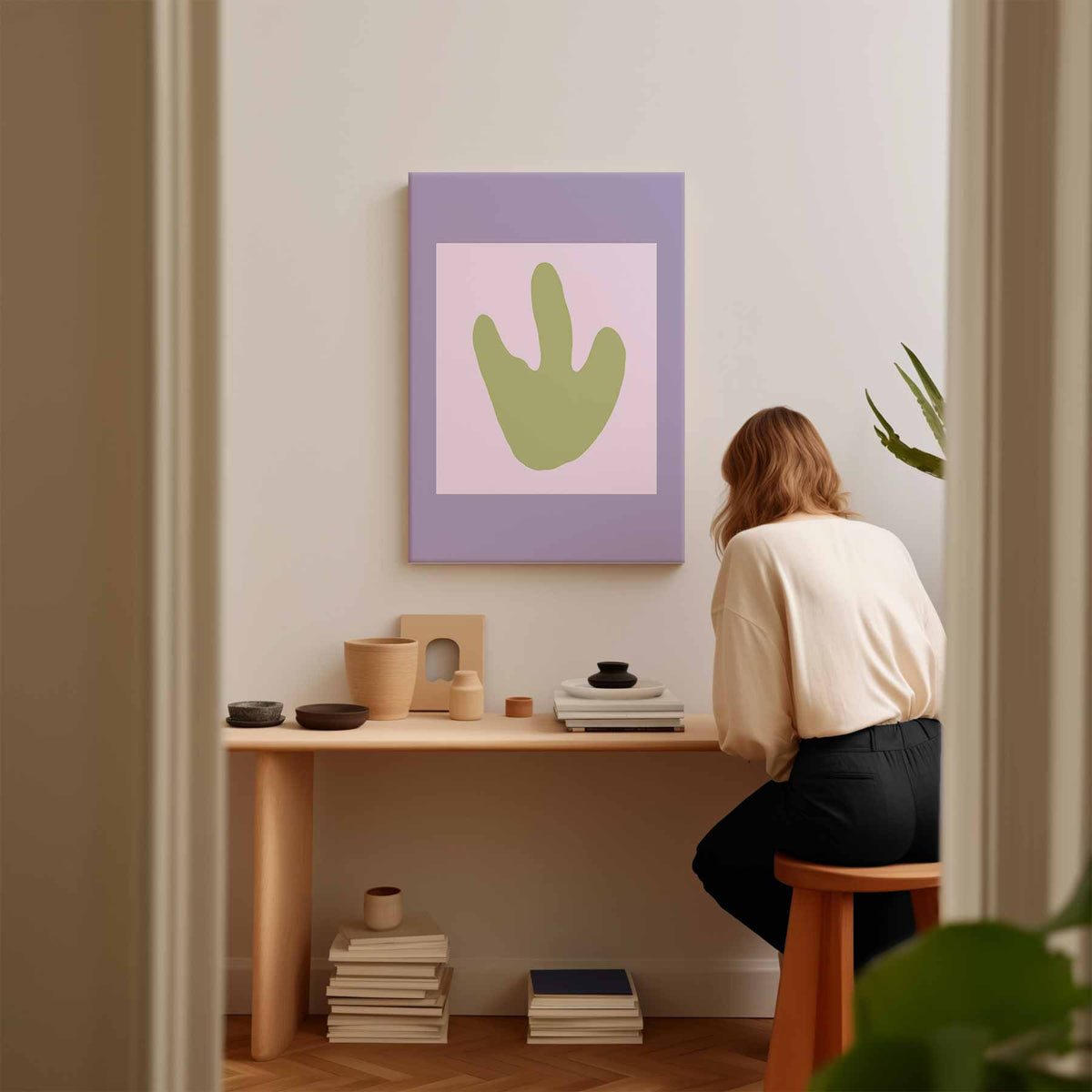 Vreemd Blad – staand kunstwerk voor modern interieur
