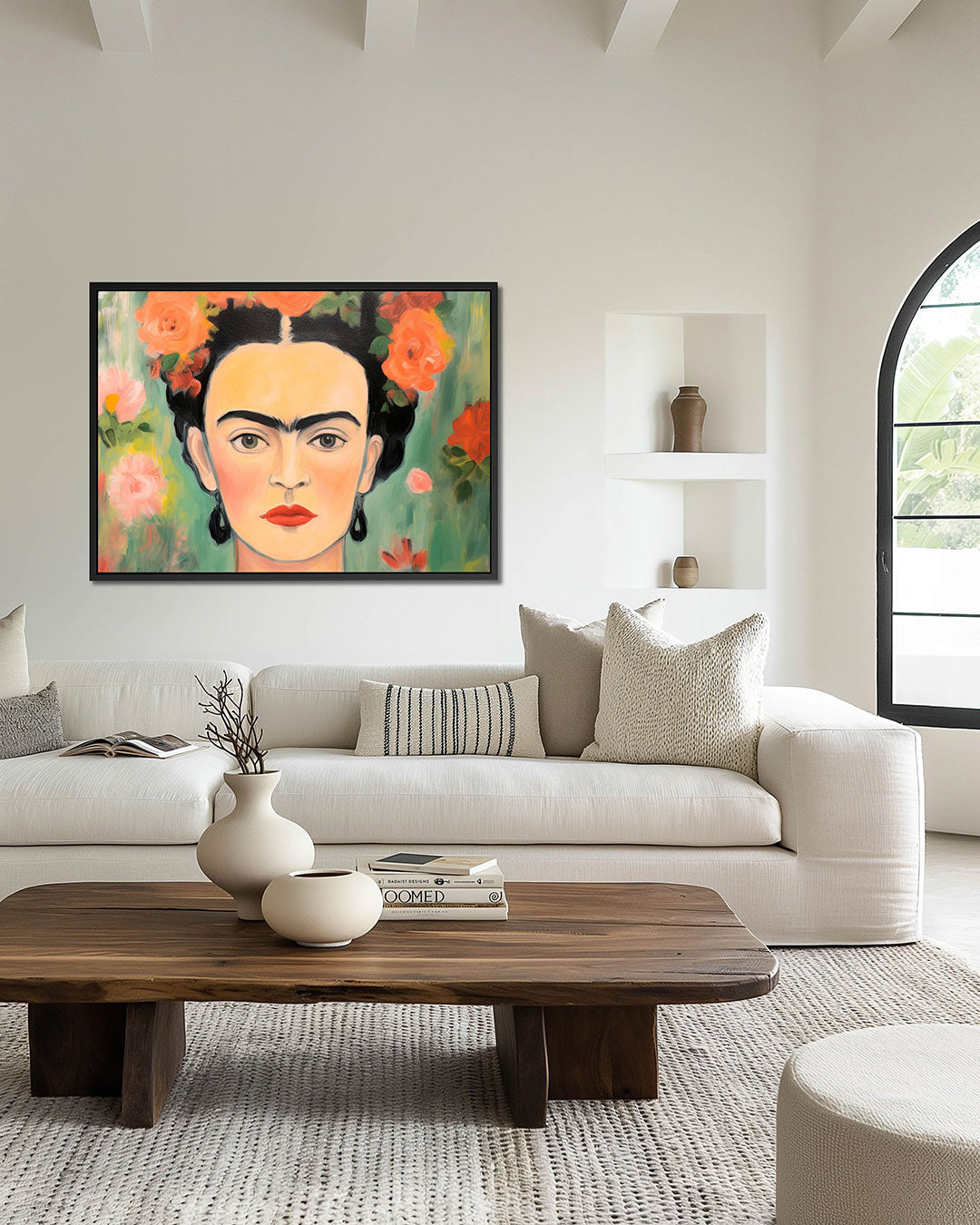 Bloemenportret – Liggende wanddecoratie – wanddecoratie in interieur