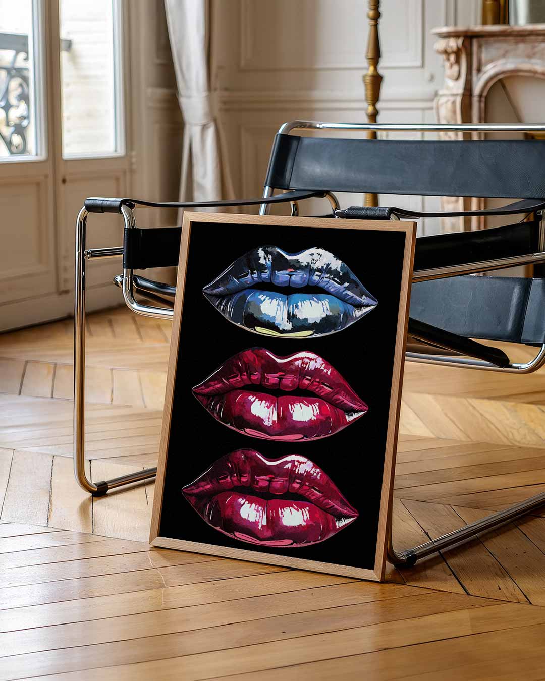 Kleurrijke Lippenkunst – urban poster in staand formaat