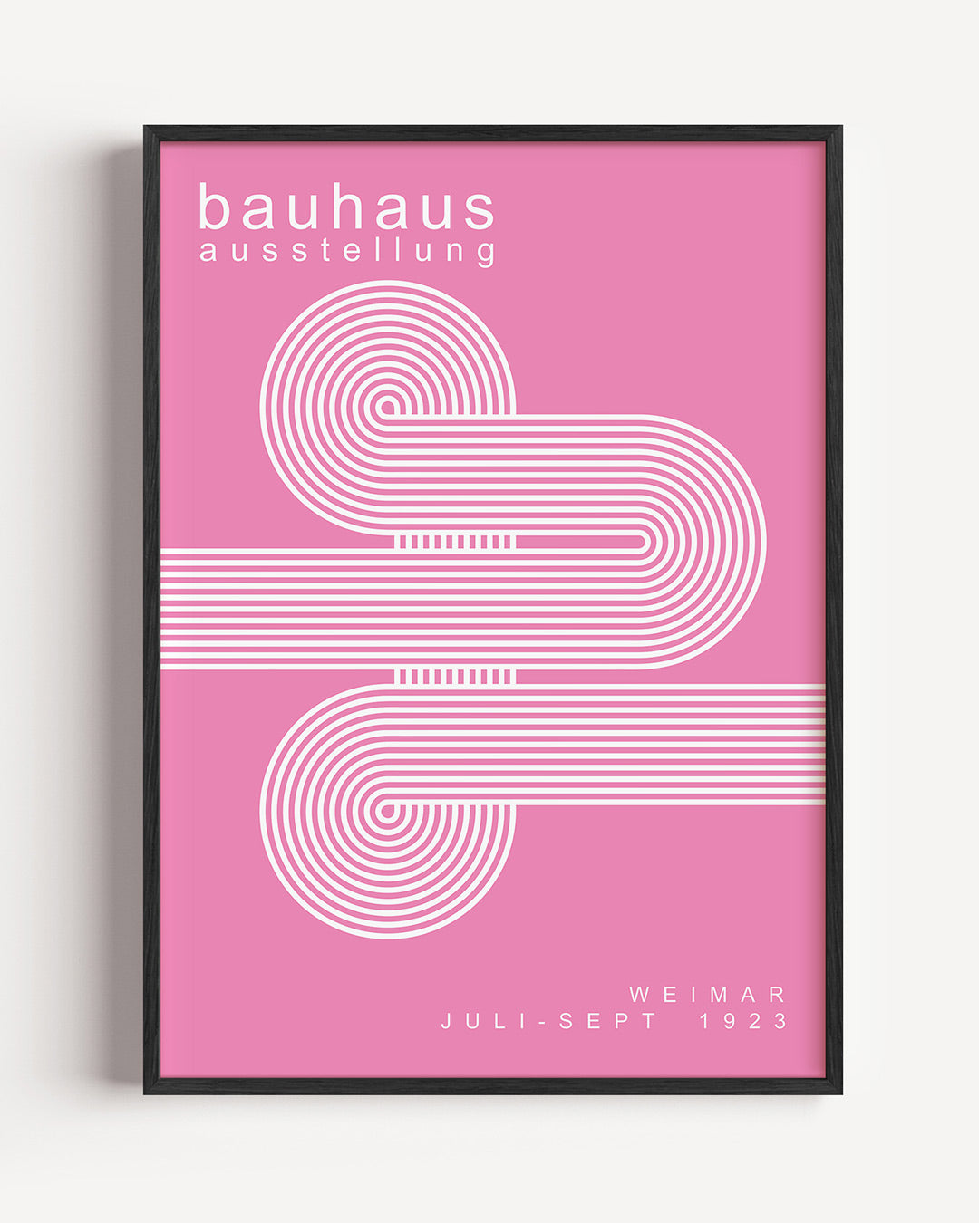 Lijnen en kleurvlakken – staande Bauhaus poster als wanddecoratie
