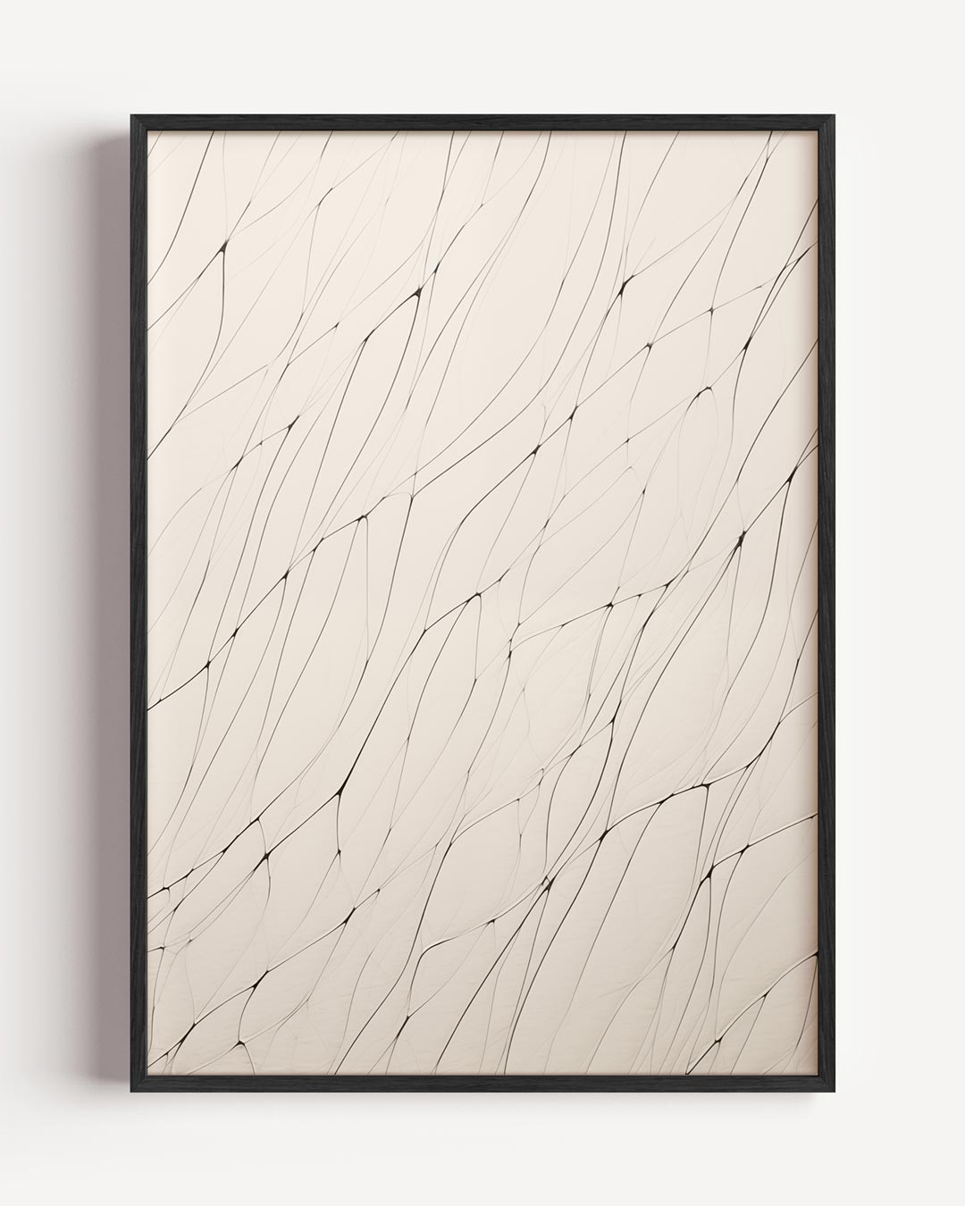 Elegante Zwarte Lijnen – textuur portret poster als wanddecoratie