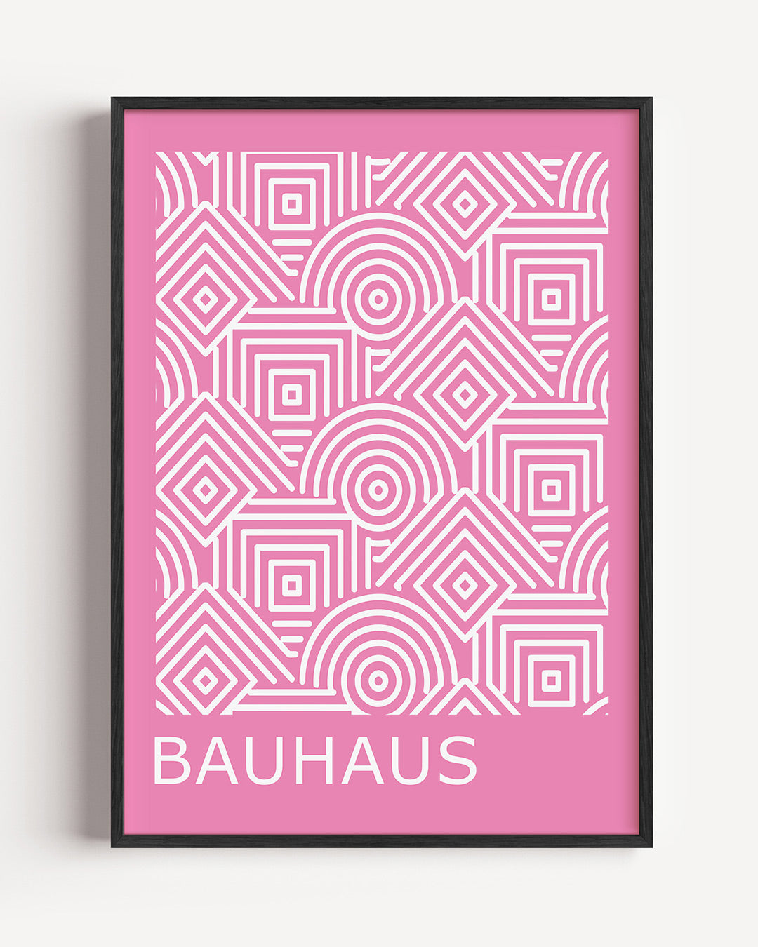 Lijnen en patronen – staande Bauhaus poster als wanddecoratie