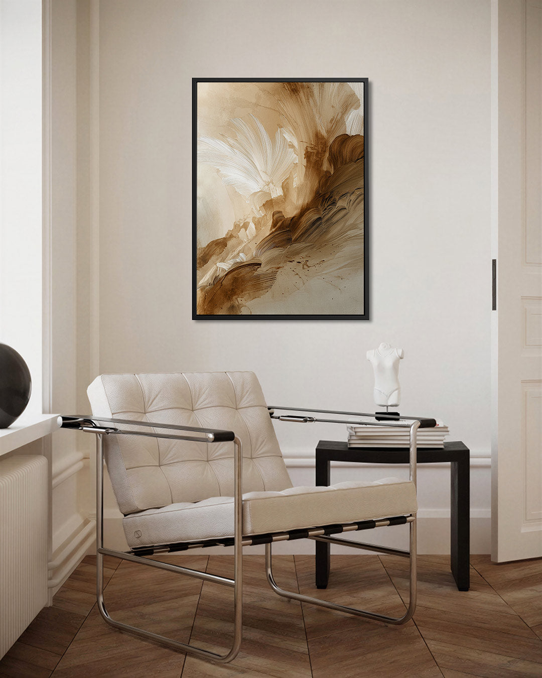 Organische vormen – kunstwerk als stijlvolle wanddecoratie