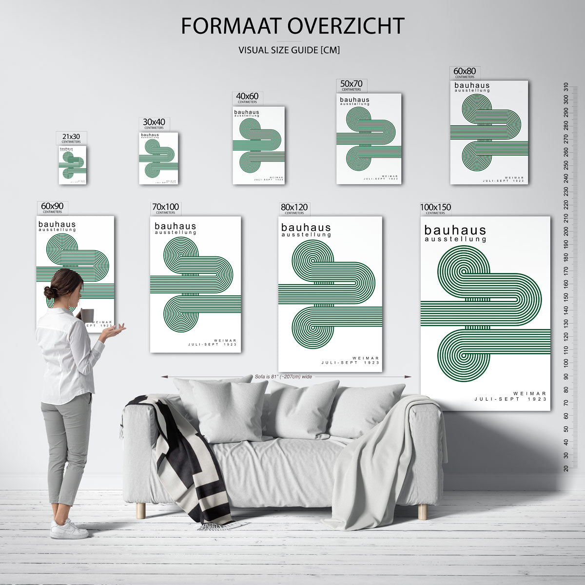 – Bauhaus poster als moderne geometrische wanddecoratie