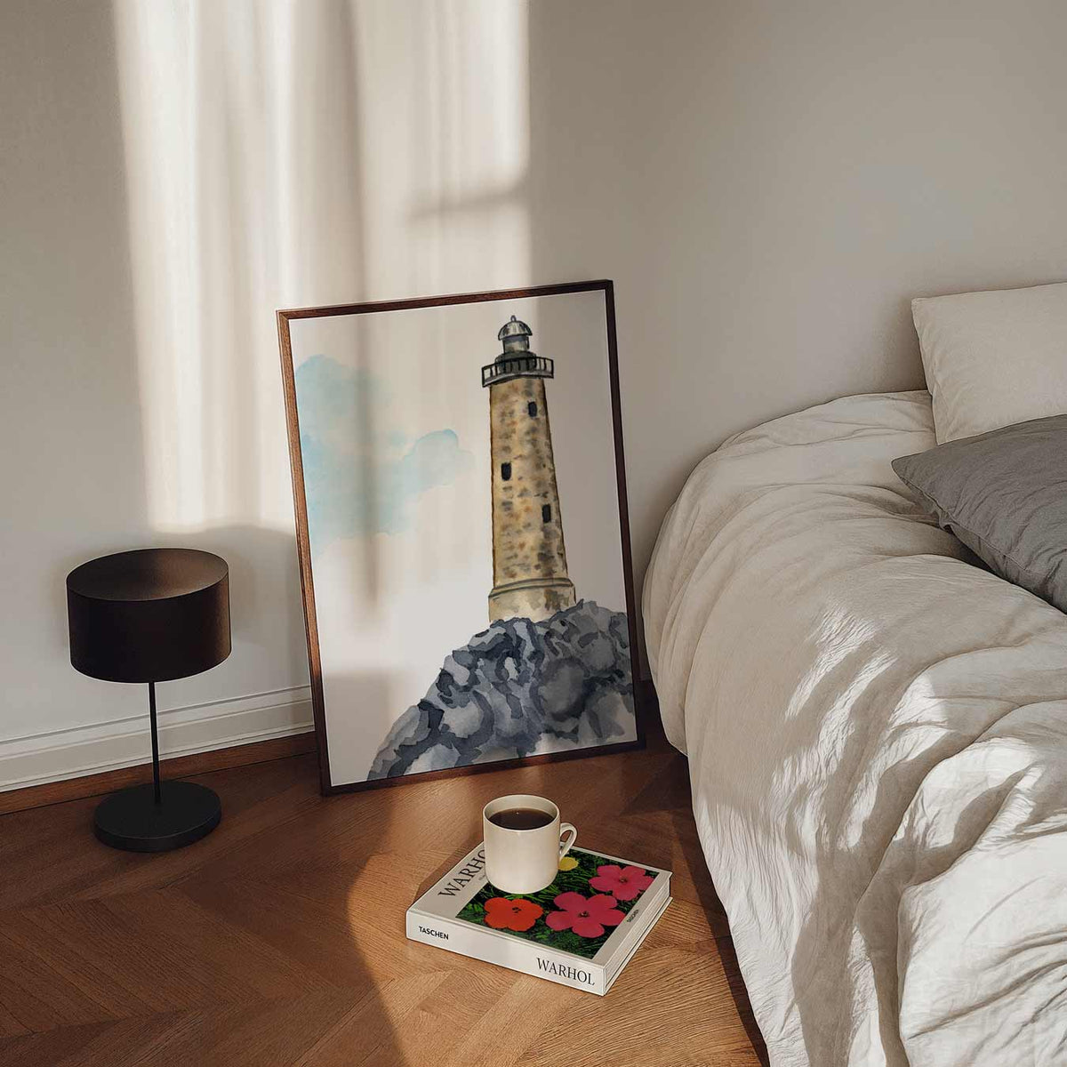Vuurtoren – staande zeedieren wanddecoratie van WallArtistic