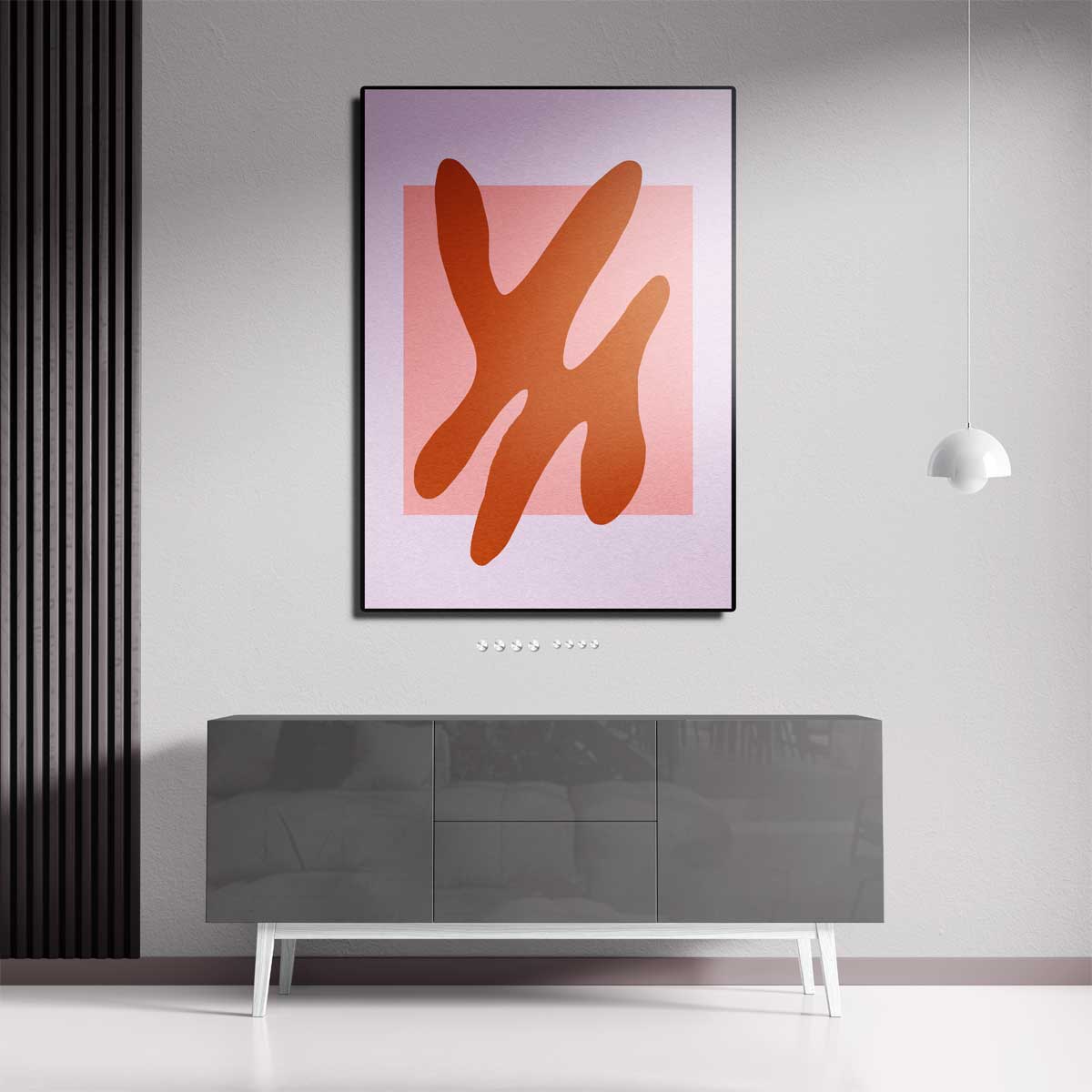 Abstracte Terracotta Vormen – portret wandkunst van WallArtistic