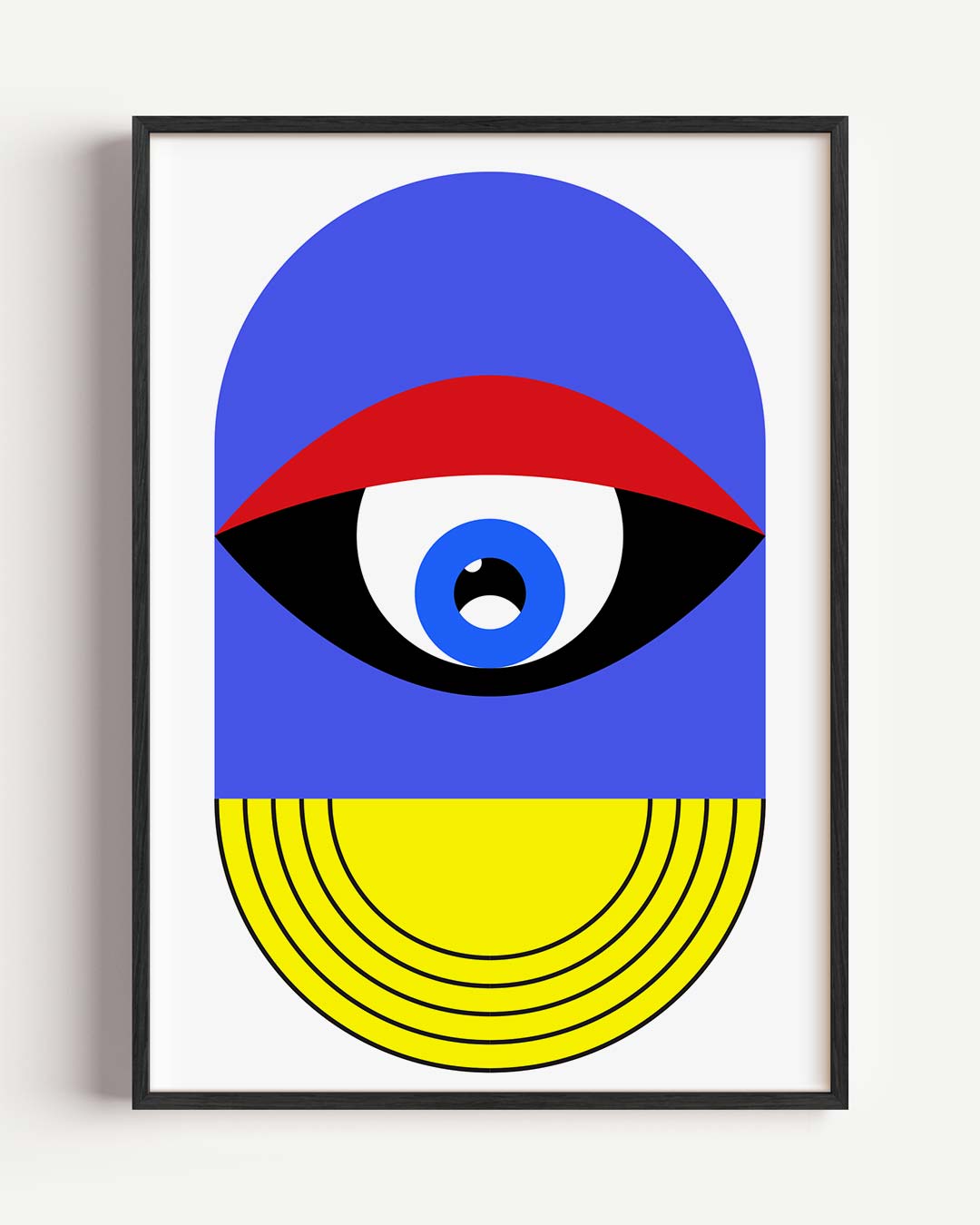 Trendy Geometrische Oogposter – dieren portret poster als wanddecoratie