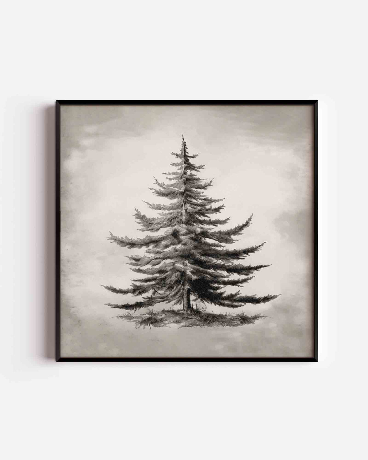 Dennenboom – kerst vierkante poster als wanddecoratie