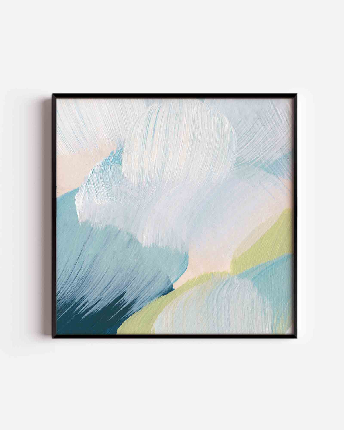 Abstracte penseelstreken – schilderkunst vierkante poster als wanddecoratie