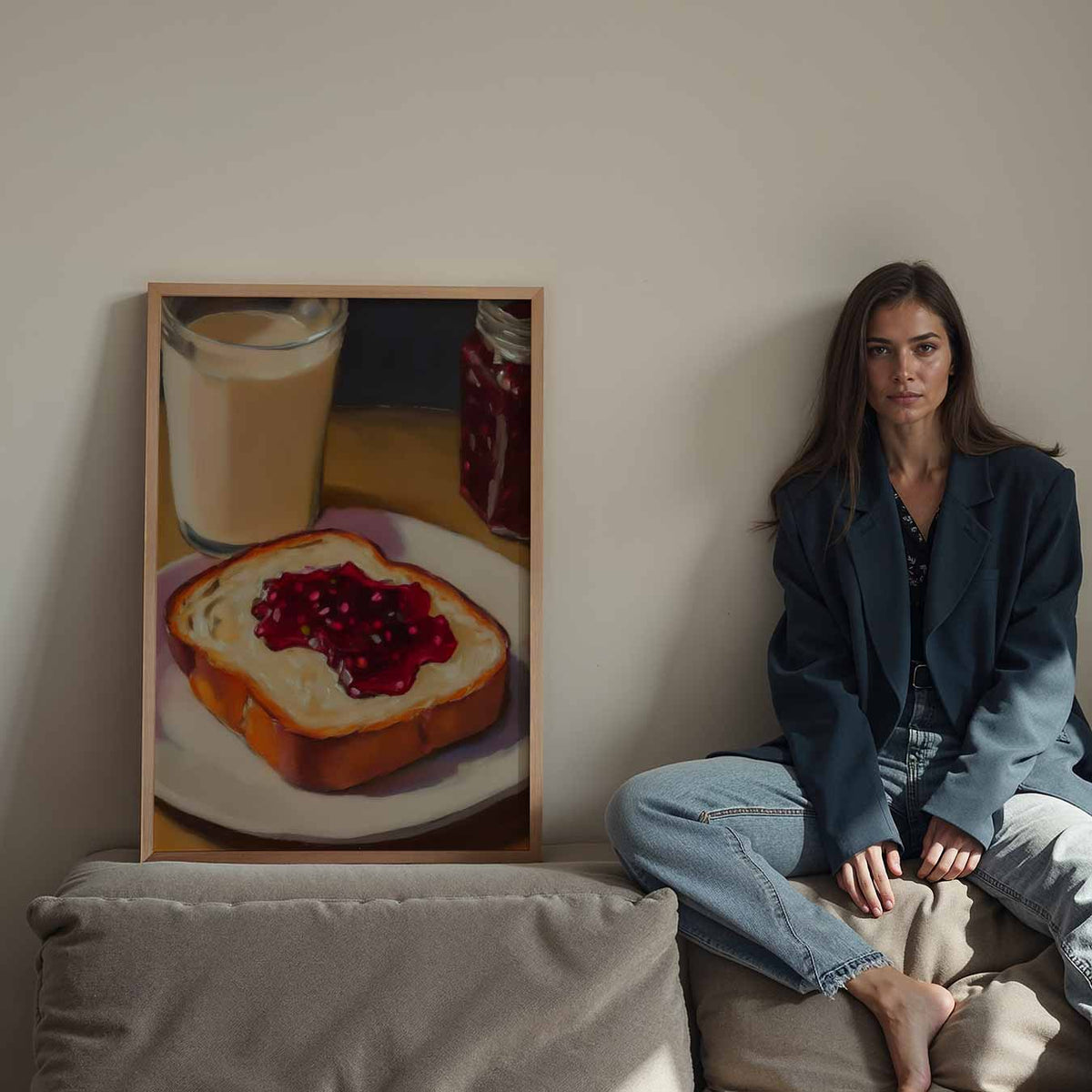 Ontbijt Nostalgie – staande keuken wanddecoratie van WallArtistic