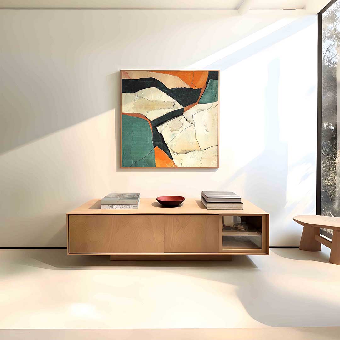 Abstracte vormen – vierkante abstracte wanddecoratie van WallArtistic