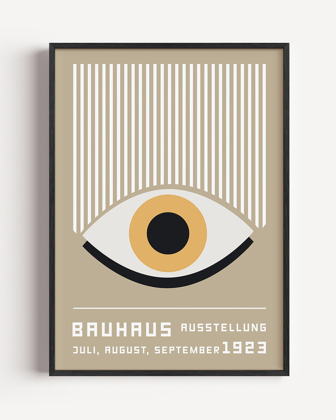 Oog en lijnen – staande Bauhaus poster als wanddecoratie