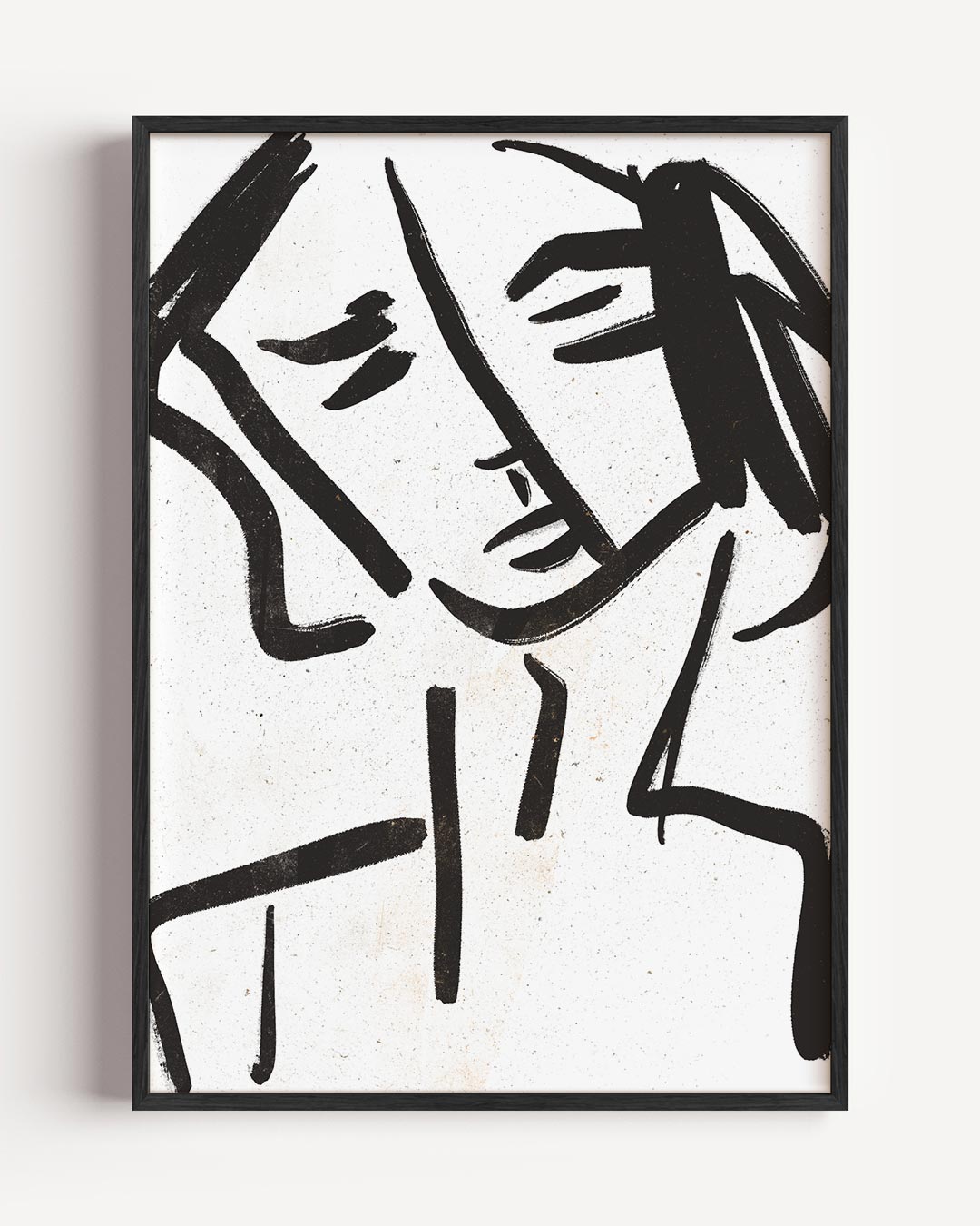 Eigenzinnige Lijntekening Vrouw – vrouwelijk portret poster als wanddecoratie