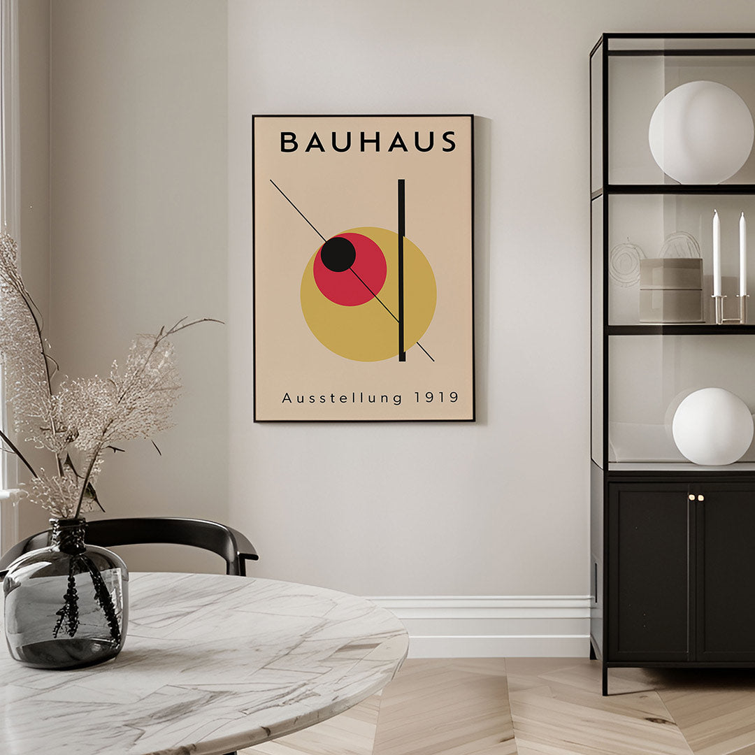 Vorm en balans – geometrische Bauhaus poster in staand formaat