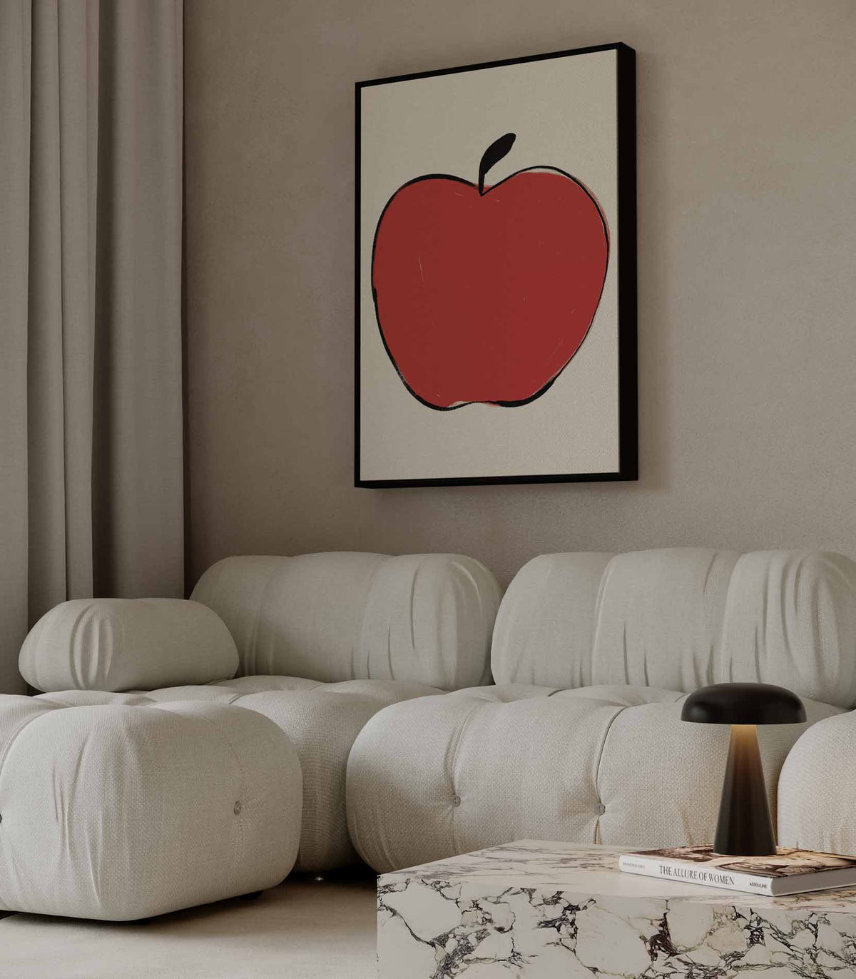 De Levende Appel – staande wandkunst voor woonkamer of interieur