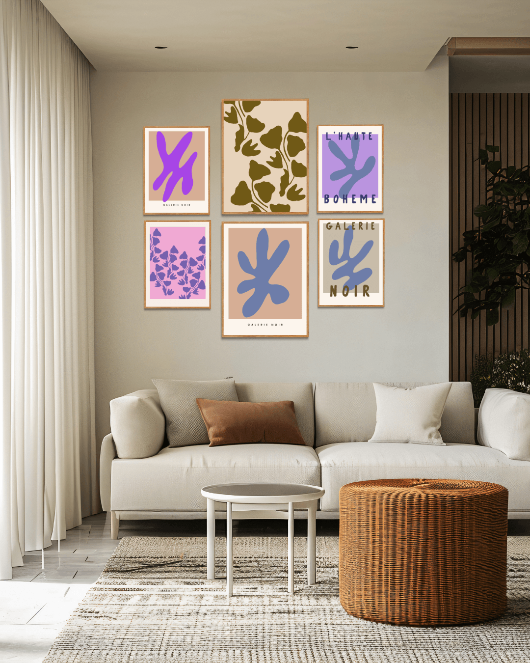 Zachte vormen Poster WallArtistic