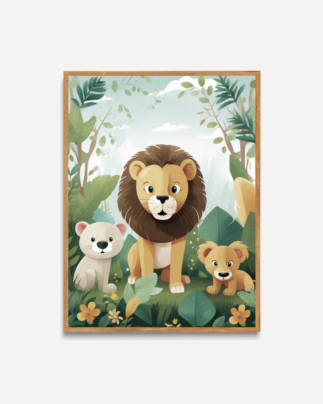 Koning van de jungle Poster – portret poster als wanddecoratie